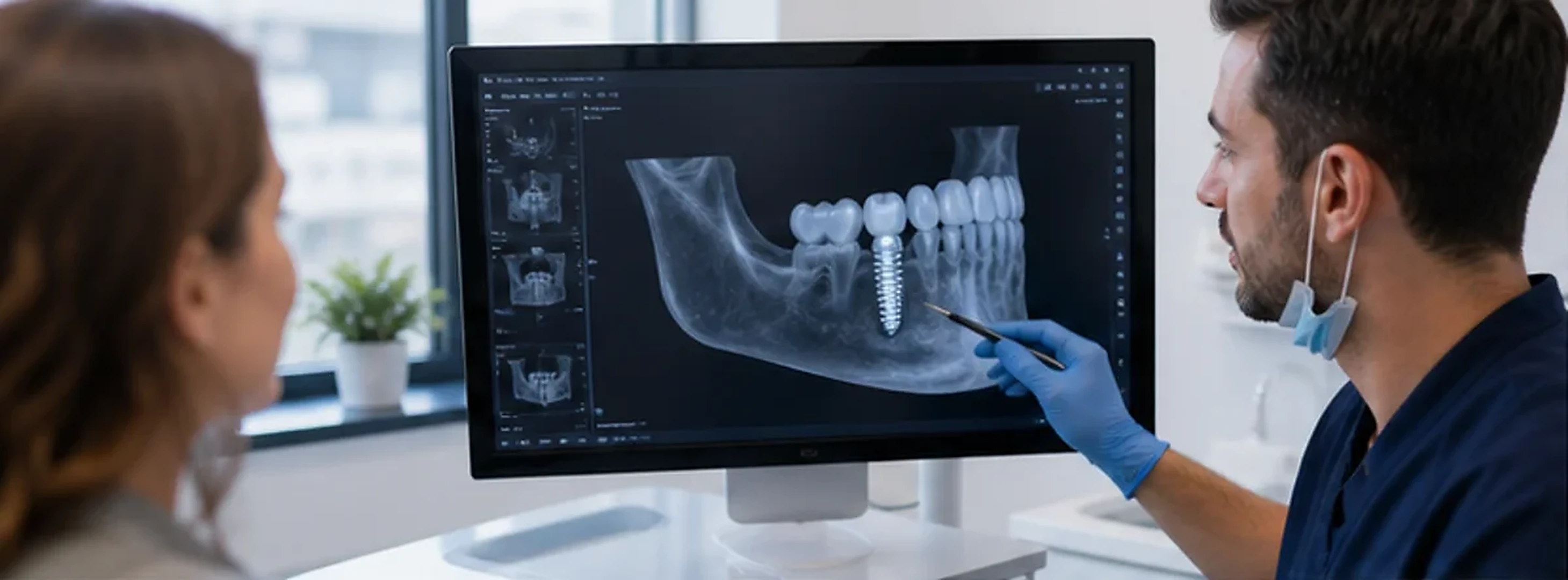 Planificación digital de un implante dental sobre un escáner 3D